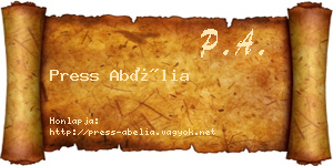 Press Abélia névjegykártya